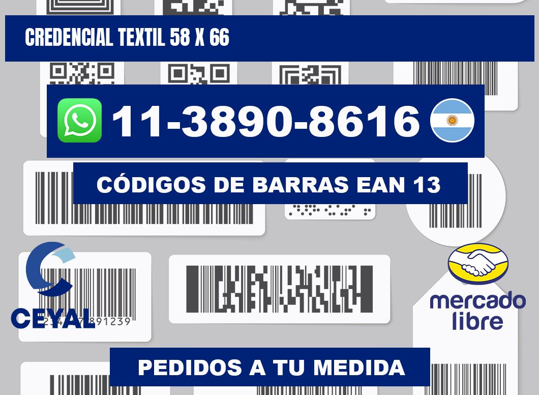 Credencial textil 58 x 66