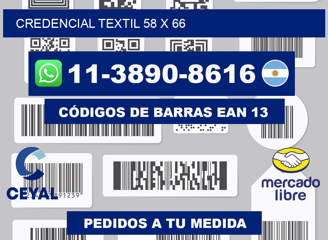 Credencial textil 58 x 66