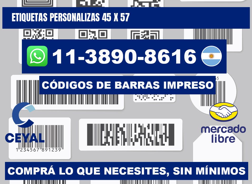 ETIQUETAS PERSONALIZAS 45 x 57