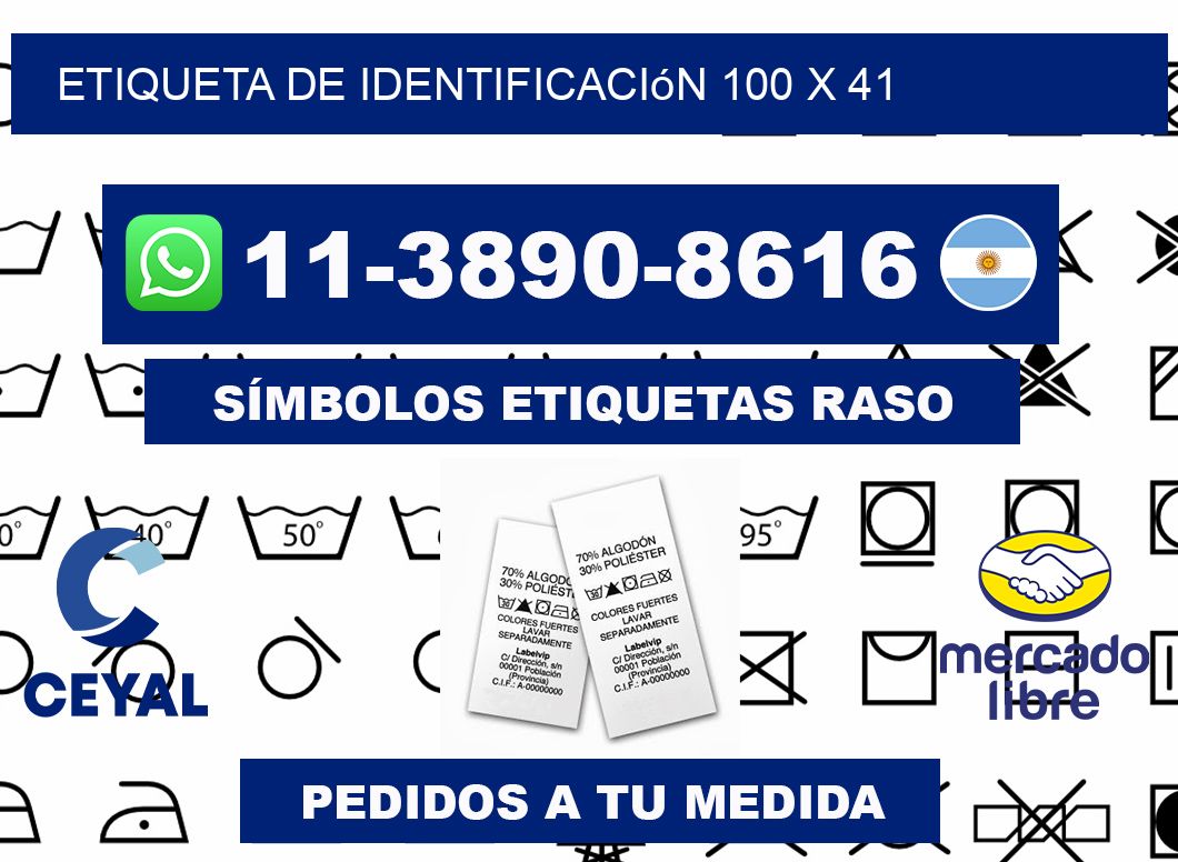 Etiqueta de identificación 100 x 41