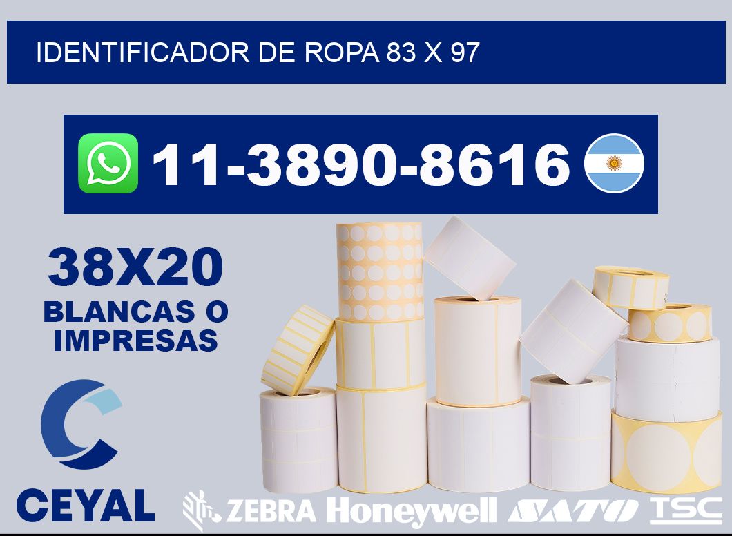 Identificador de ropa 83 x 97