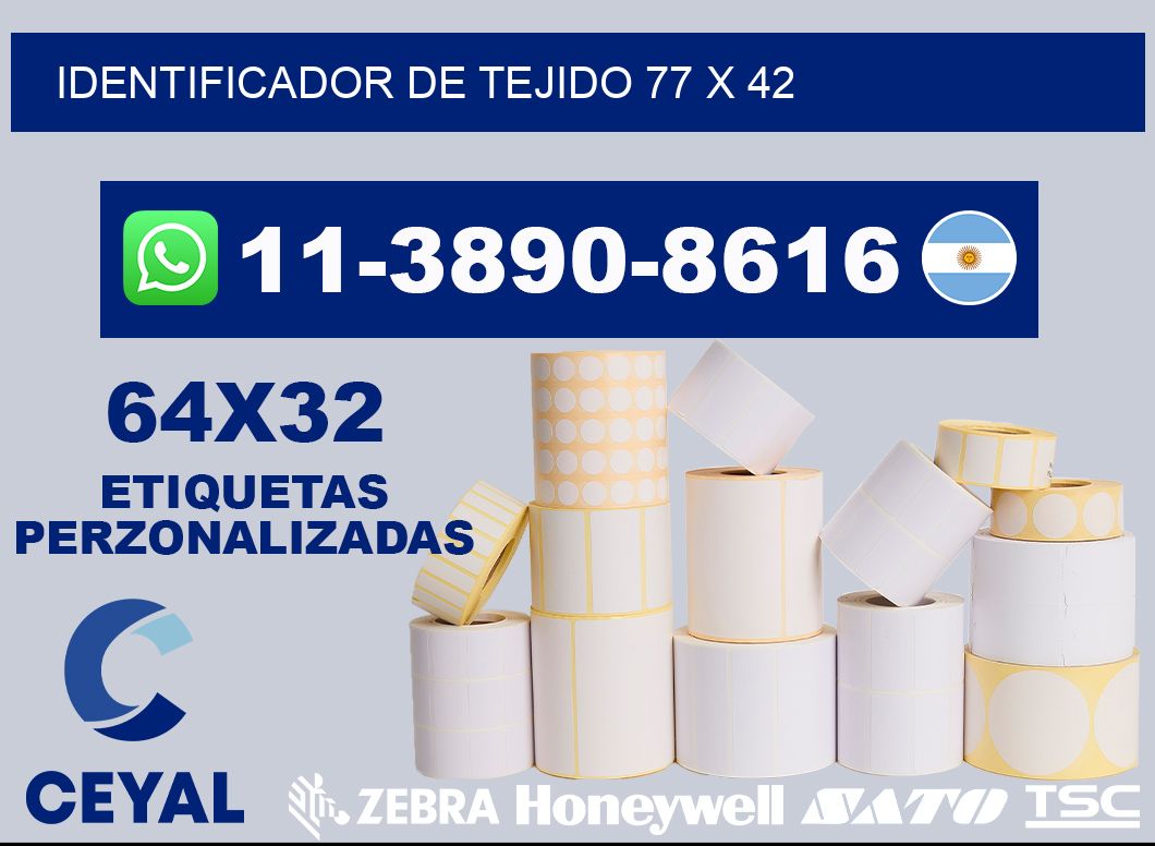 Identificador de tejido 77 x 42