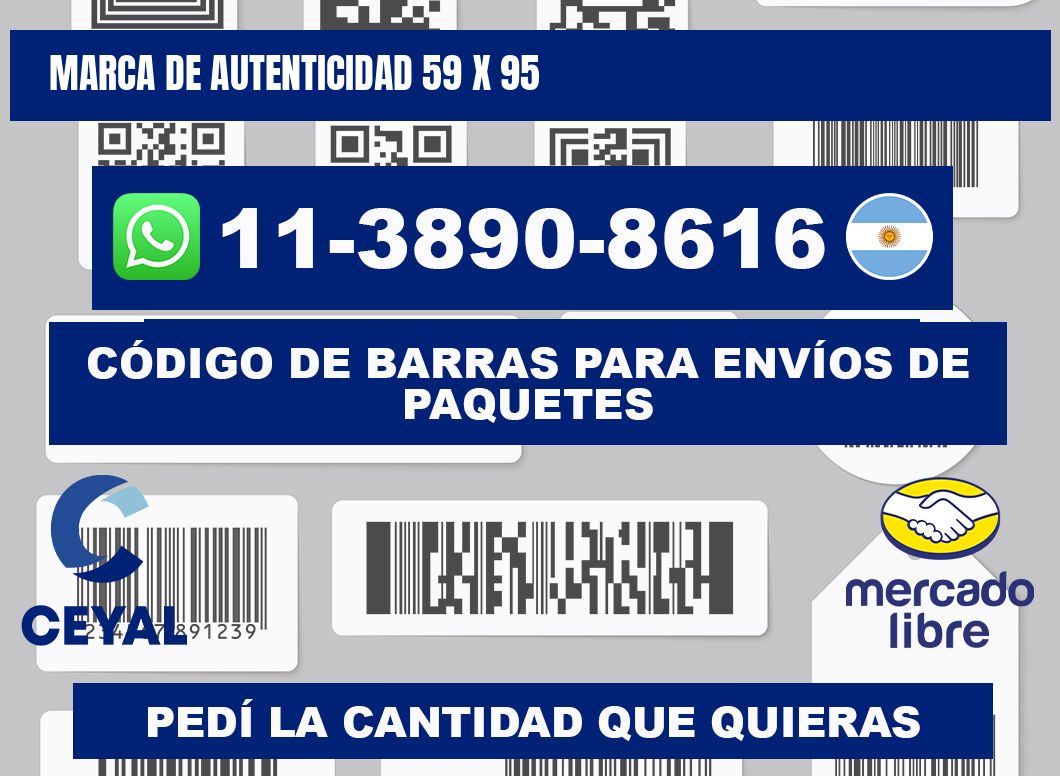 Marca de autenticidad 59 x 95