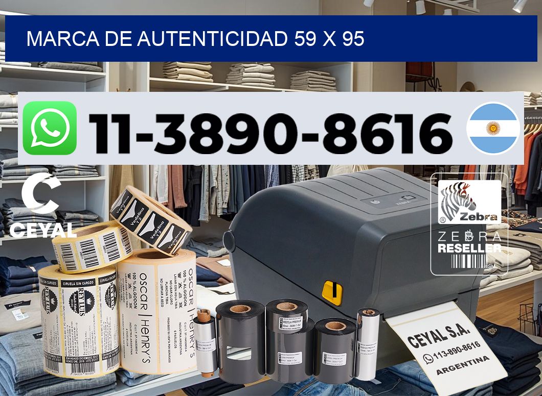 Marca de autenticidad 59 x 95
