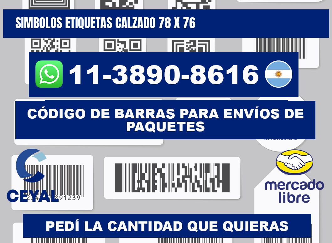 SIMBOLOS ETIQUETAS CALZADO 78 x 76