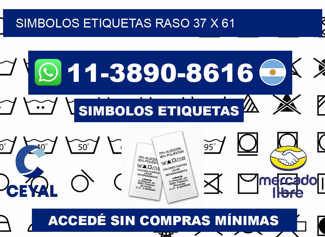 SIMBOLOS ETIQUETAS RASO 37 x 61