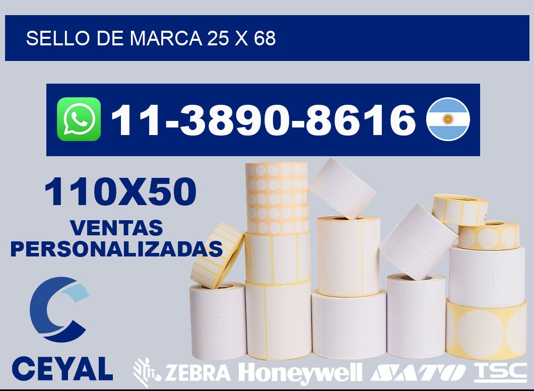 Sello de marca 25 x 68