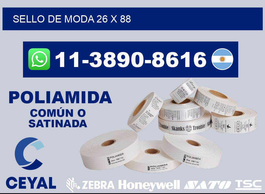 Sello de moda 26 x 88