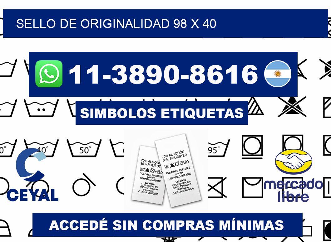 Sello de originalidad 98 x 40
