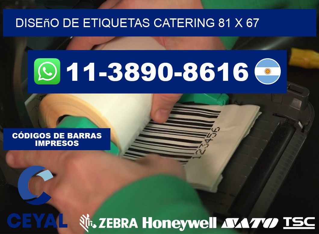diseño de etiquetas catering 81 x 67