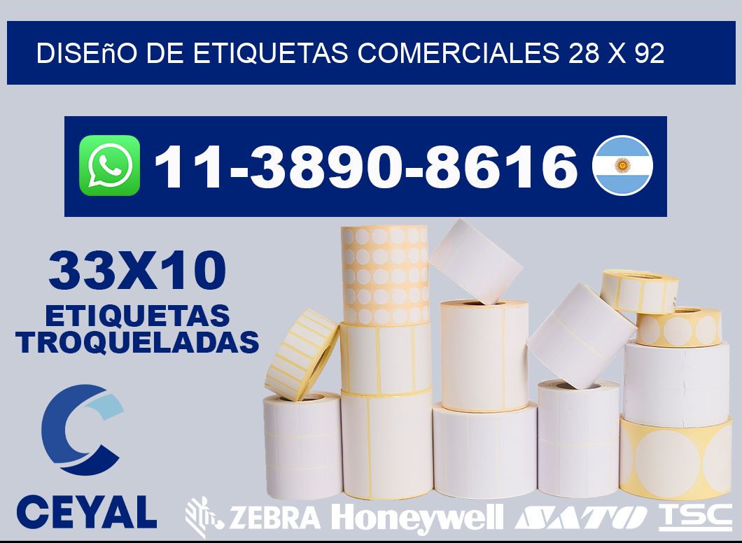 diseño de etiquetas comerciales 28 x 92