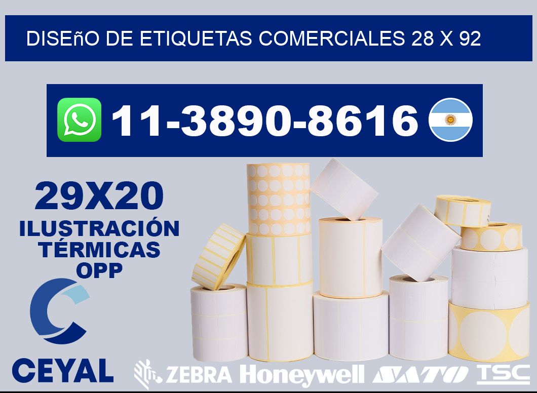 diseño de etiquetas comerciales 28 x 92