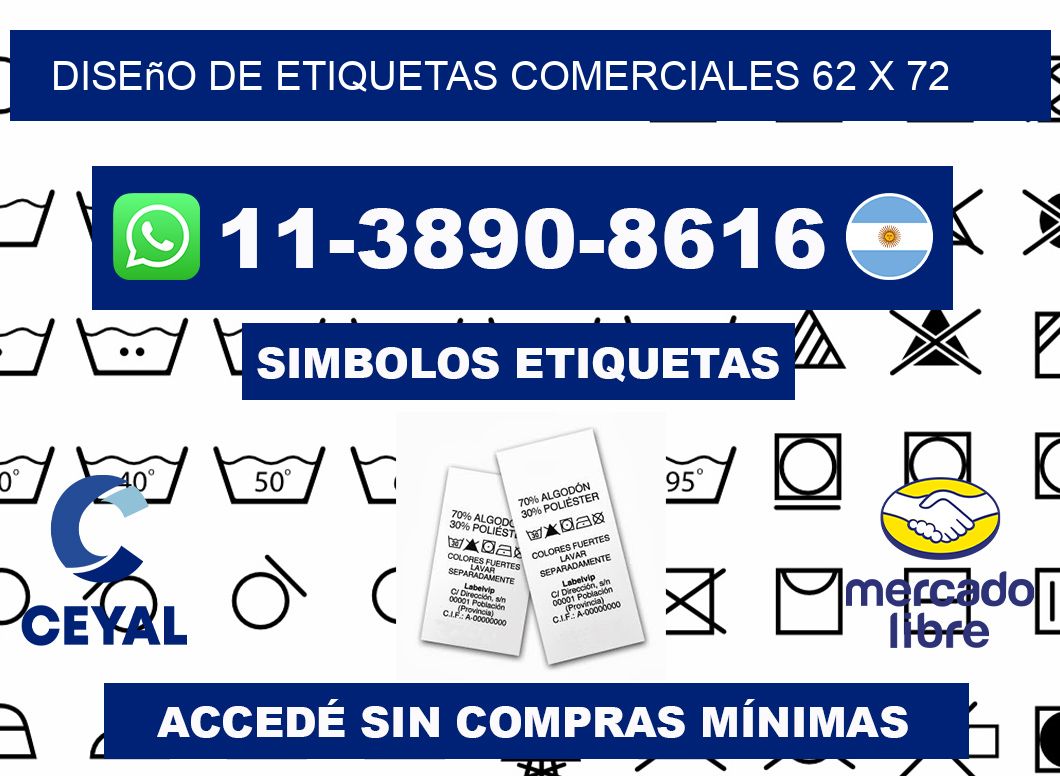 diseño de etiquetas comerciales 62 x 72