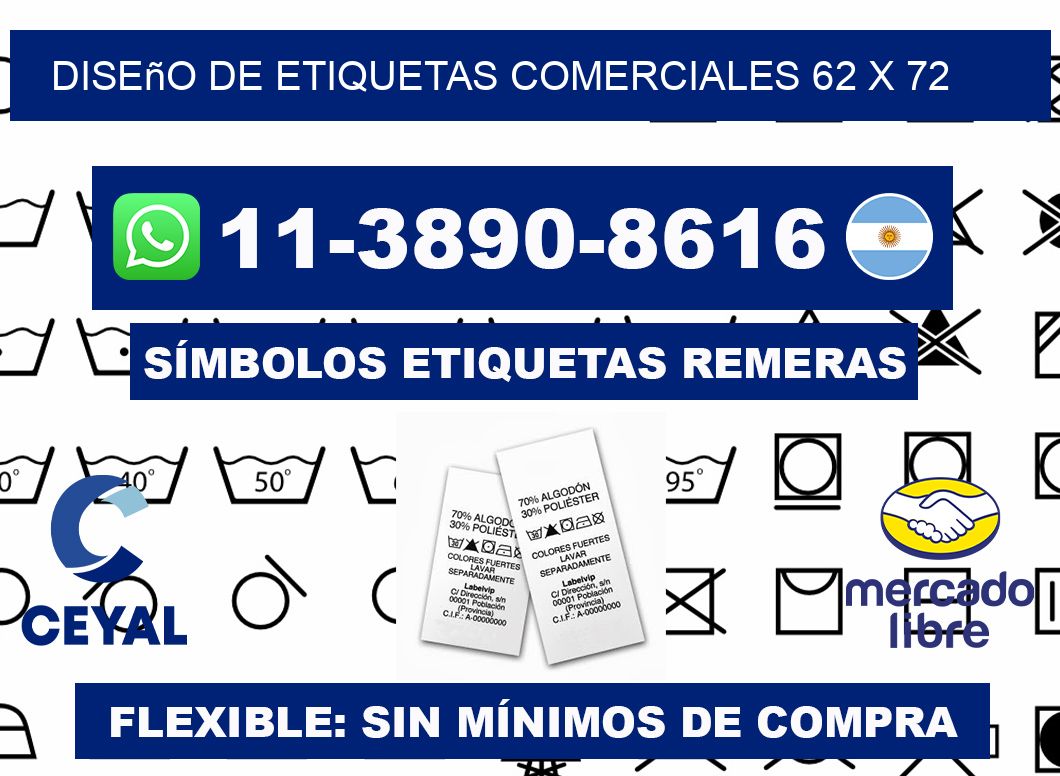 diseño de etiquetas comerciales 62 x 72