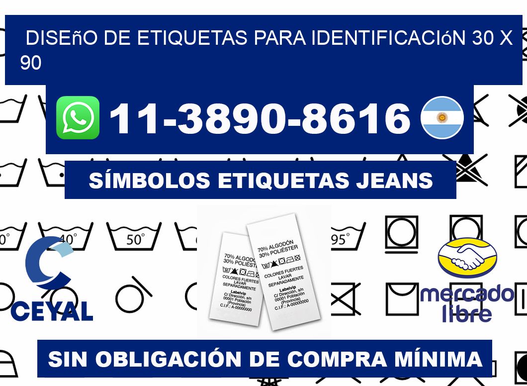 diseño de etiquetas para identificación 30 x 90