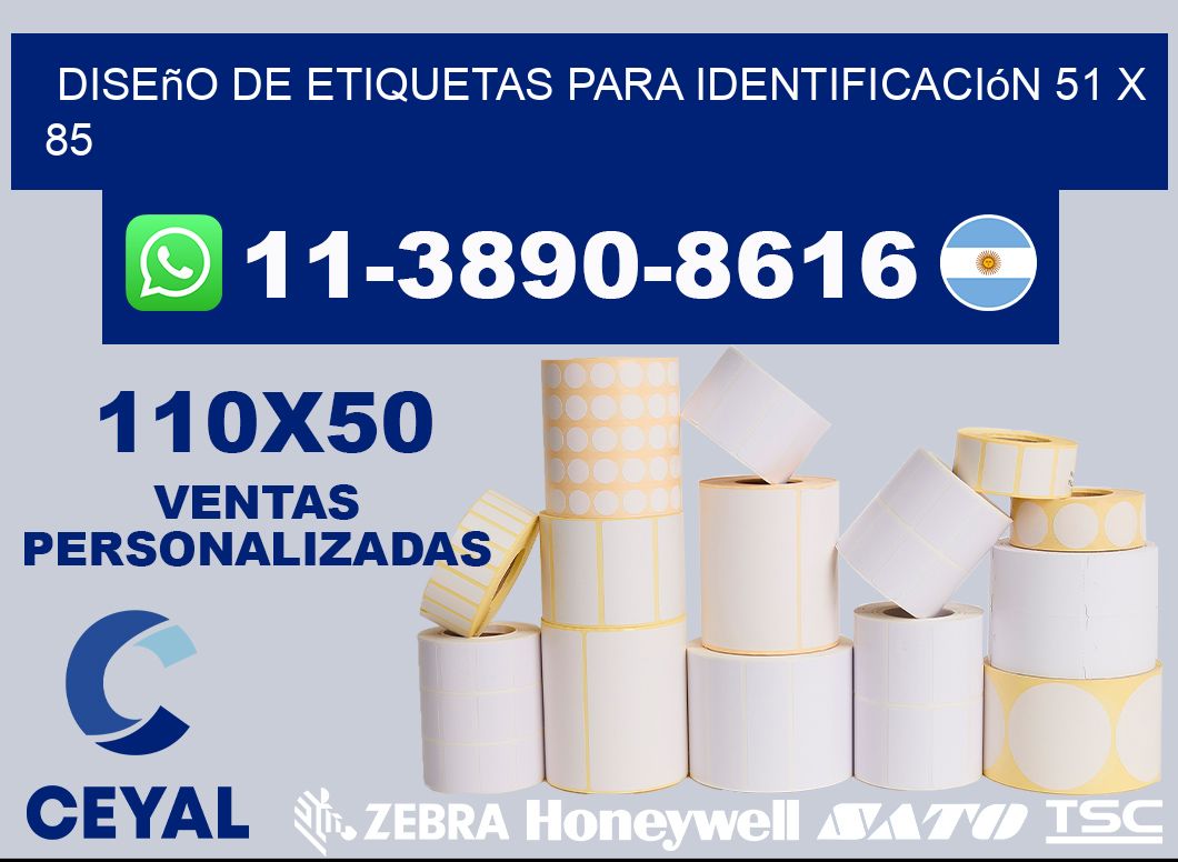 diseño de etiquetas para identificación 51 x 85