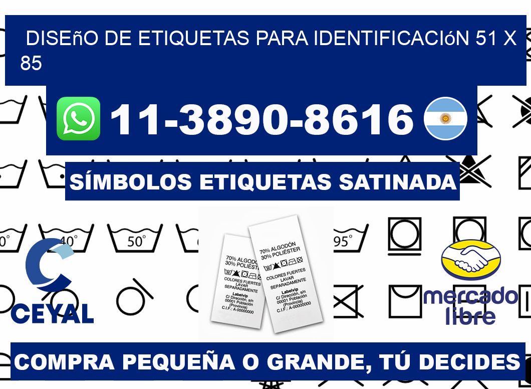 diseño de etiquetas para identificación 51 x 85