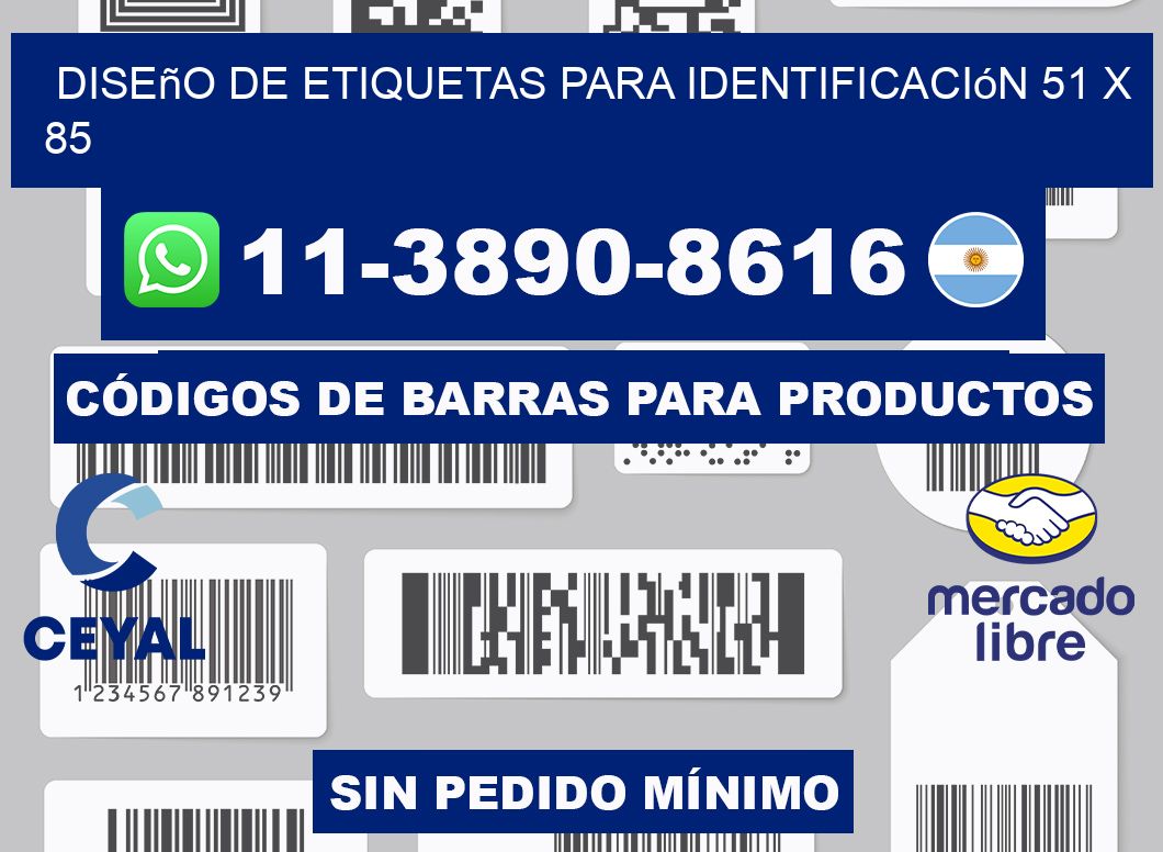 diseño de etiquetas para identificación 51 x 85