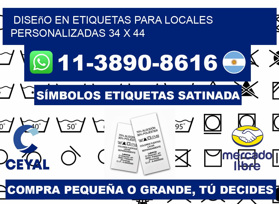 diseño en etiquetas para locales personalizadas 34 x 44