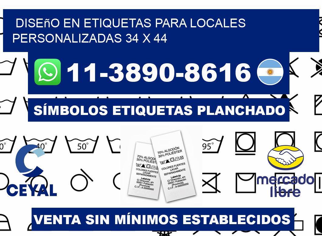 diseño en etiquetas para locales personalizadas 34 x 44