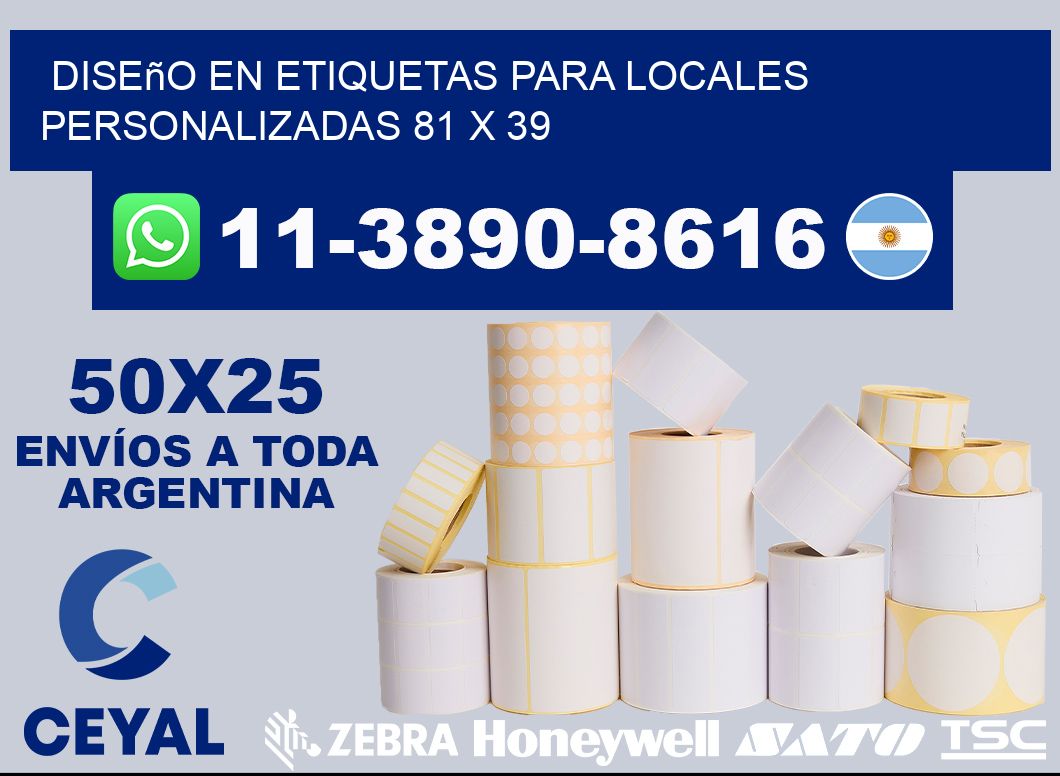 diseño en etiquetas para locales personalizadas 81 x 39