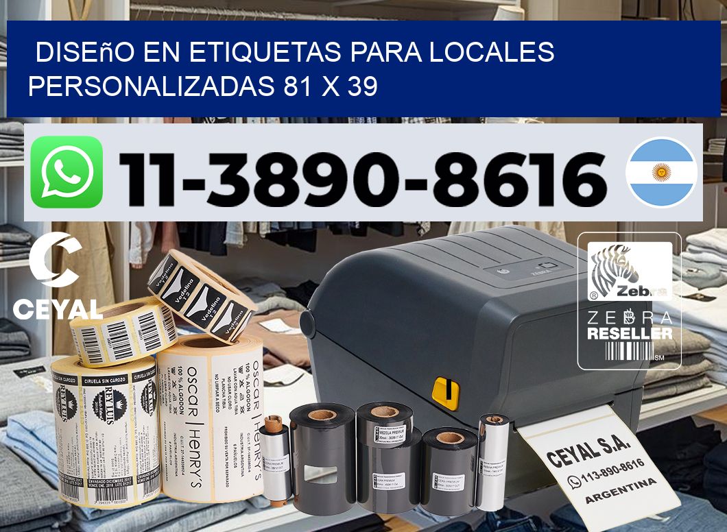 diseño en etiquetas para locales personalizadas 81 x 39
