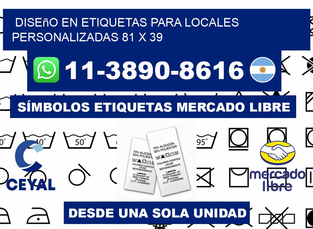 diseño en etiquetas para locales personalizadas 81 x 39
