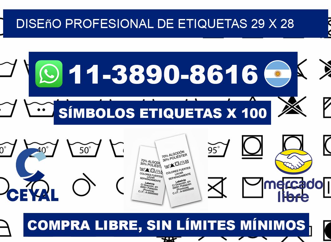 diseño profesional de etiquetas 29 x 28