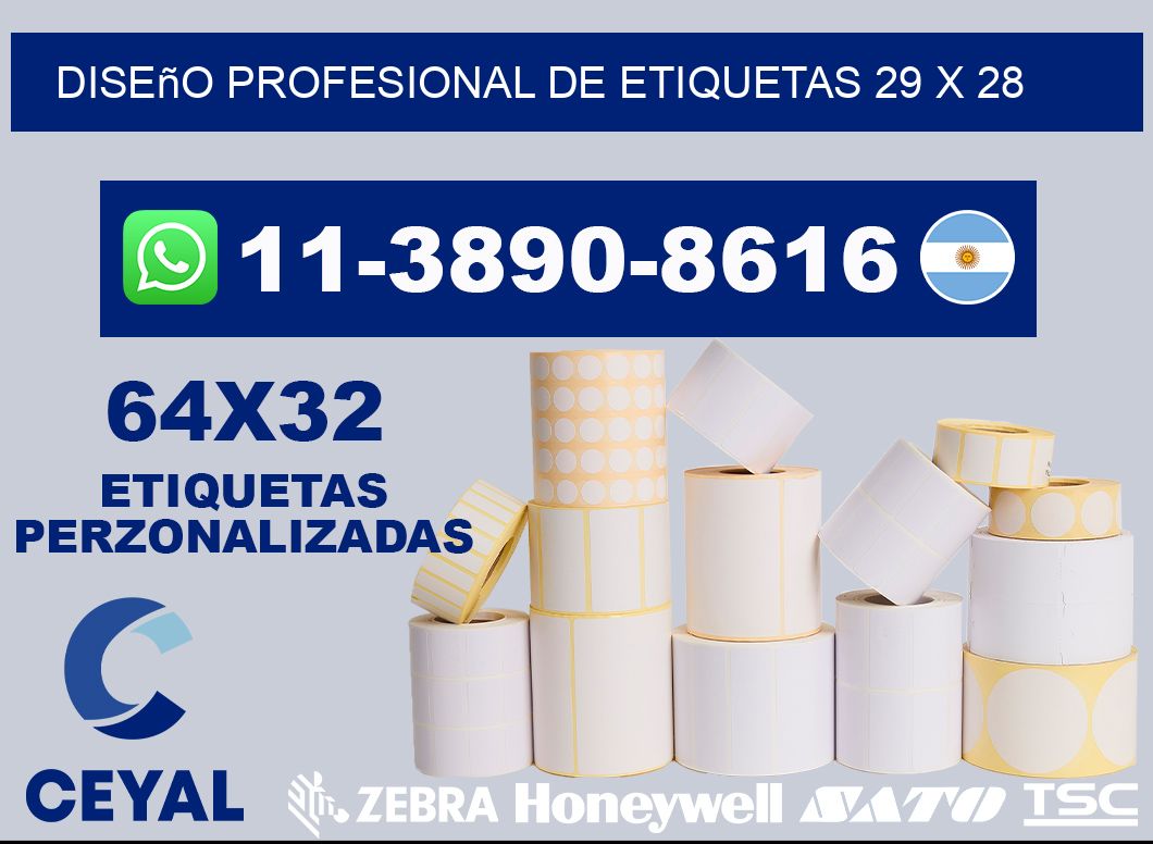 diseño profesional de etiquetas 29 x 28