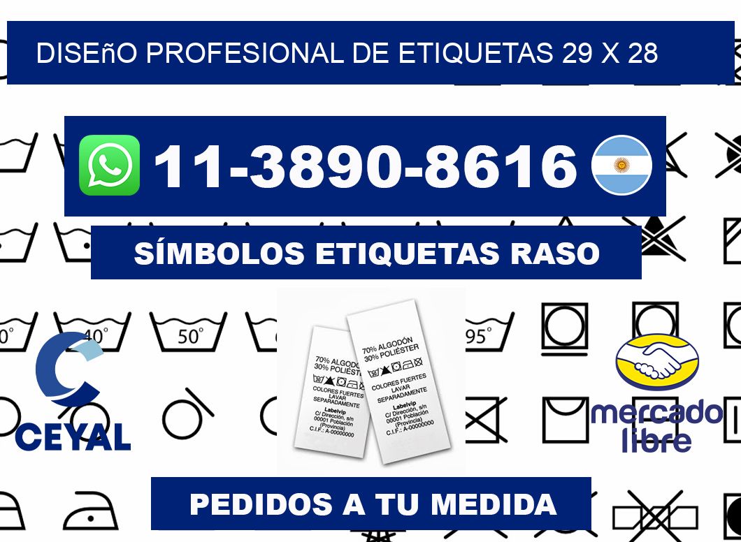 diseño profesional de etiquetas 29 x 28