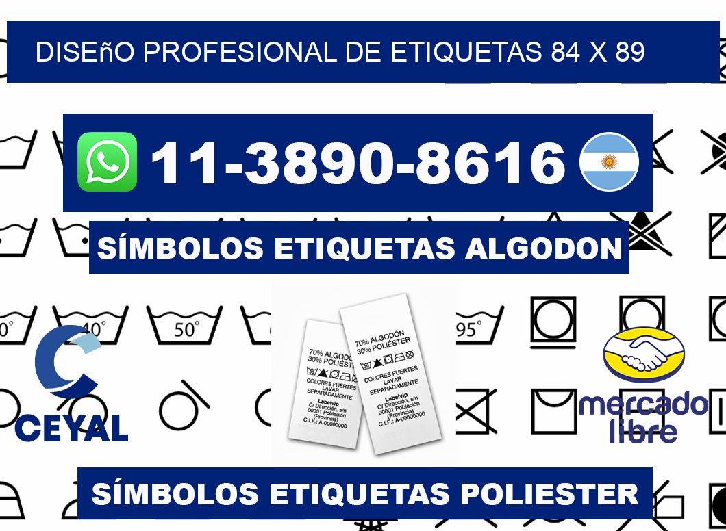 diseño profesional de etiquetas 84 x 89