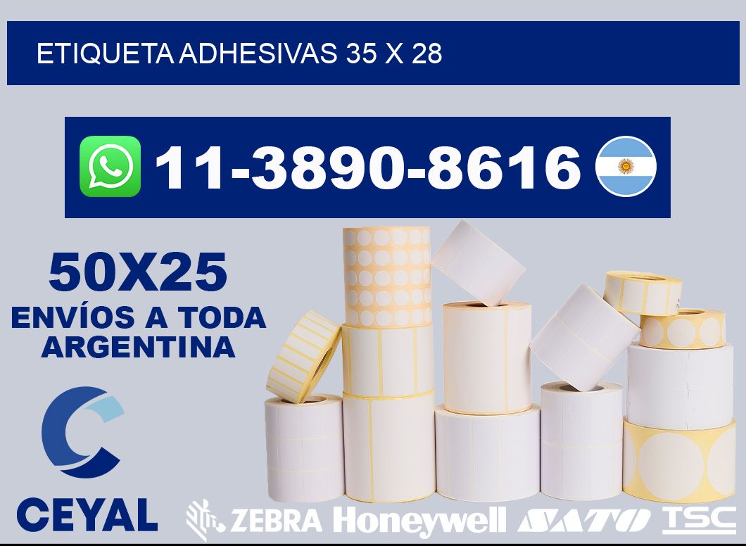etiqueta adhesivas 35 x 28