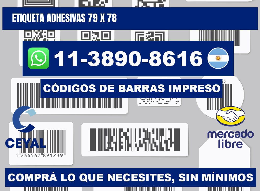 etiqueta adhesivas 79 x 78