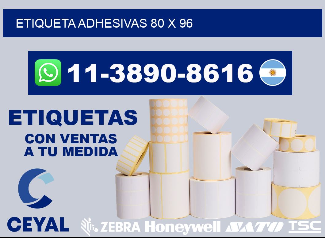 etiqueta adhesivas 80 x 96