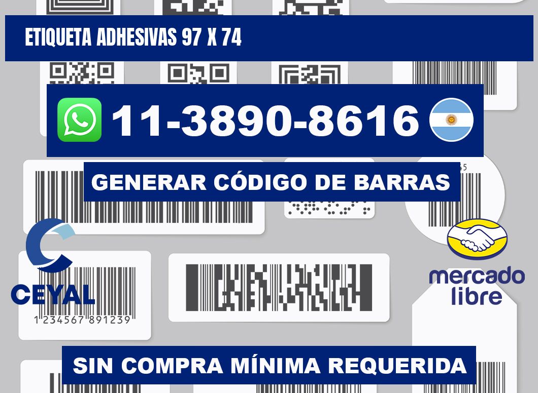 etiqueta adhesivas 97 x 74