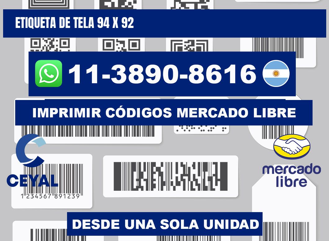 etiqueta de tela 94 x 92