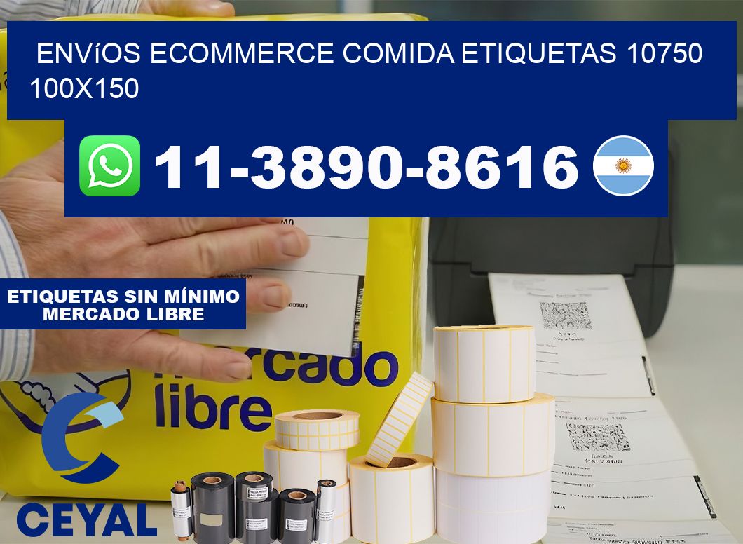 Envíos Ecommerce comida etiquetas 10750 100×150