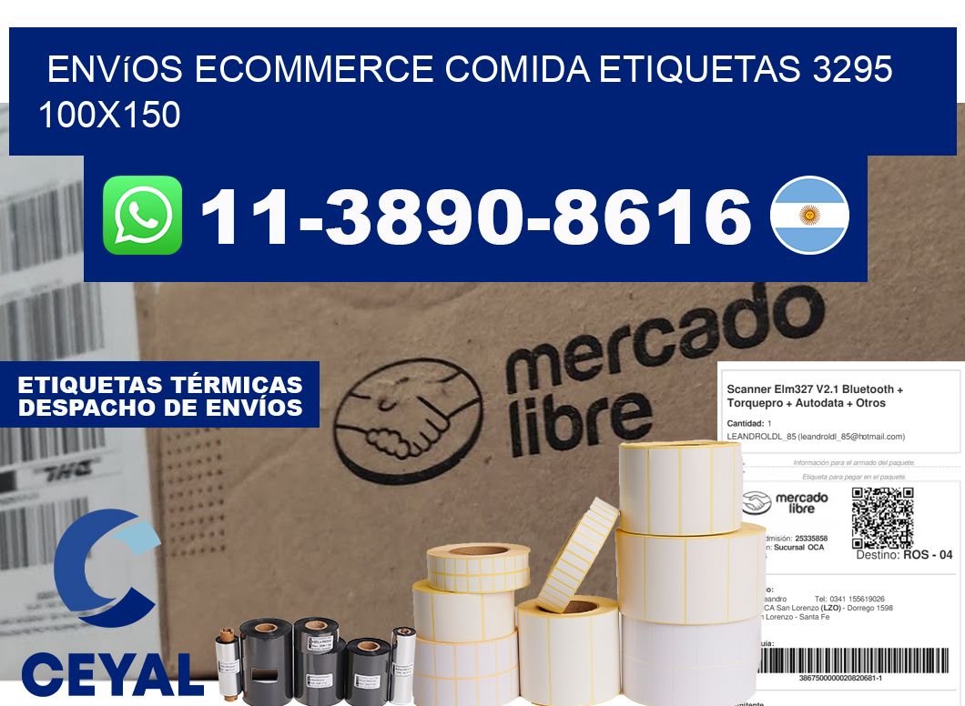 Envíos Ecommerce comida etiquetas 3295 100x150