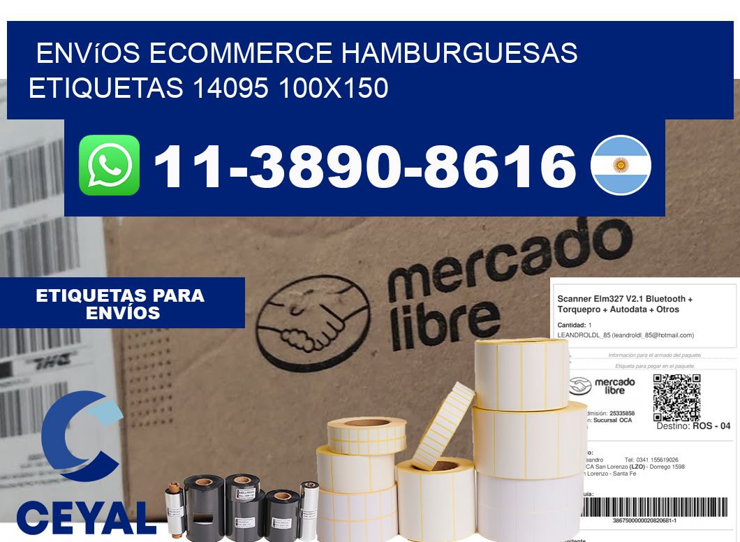 Envíos Ecommerce hamburguesas etiquetas 14095 100x150