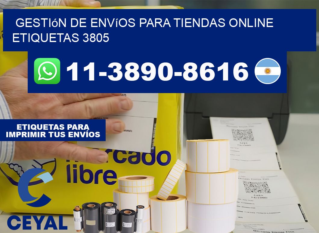 Gestión de envíos para tiendas online  etiquetas 3805
