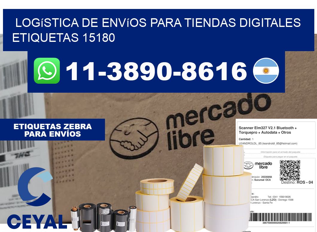 Logística de envíos para tiendas digitales  etiquetas 15180