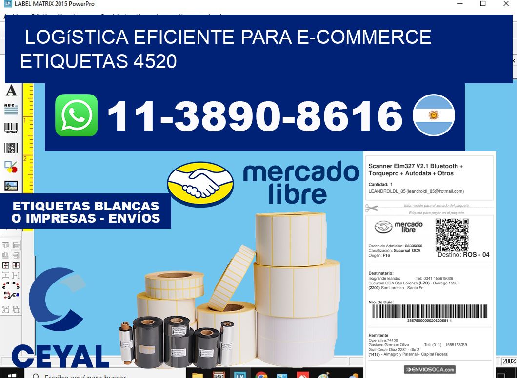 Logística eficiente para e-commerce  etiquetas 4520