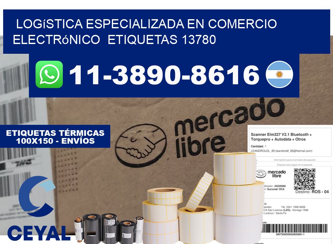 Logística especializada en comercio electrónico  etiquetas 13780