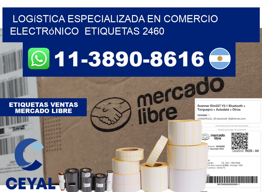 Logística especializada en comercio electrónico  etiquetas 2460