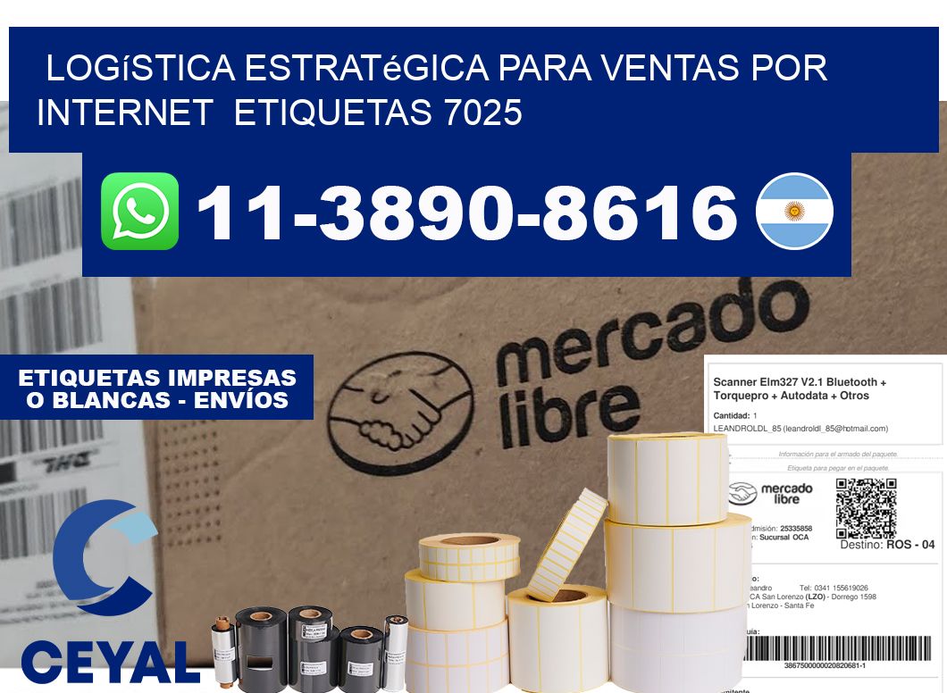Logística estratégica para ventas por internet  etiquetas 7025