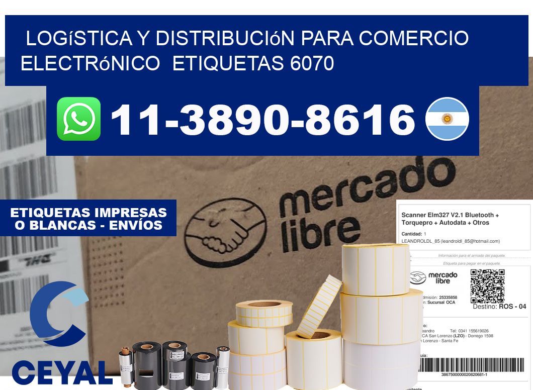 Logística y distribución para comercio electrónico  etiquetas 6070