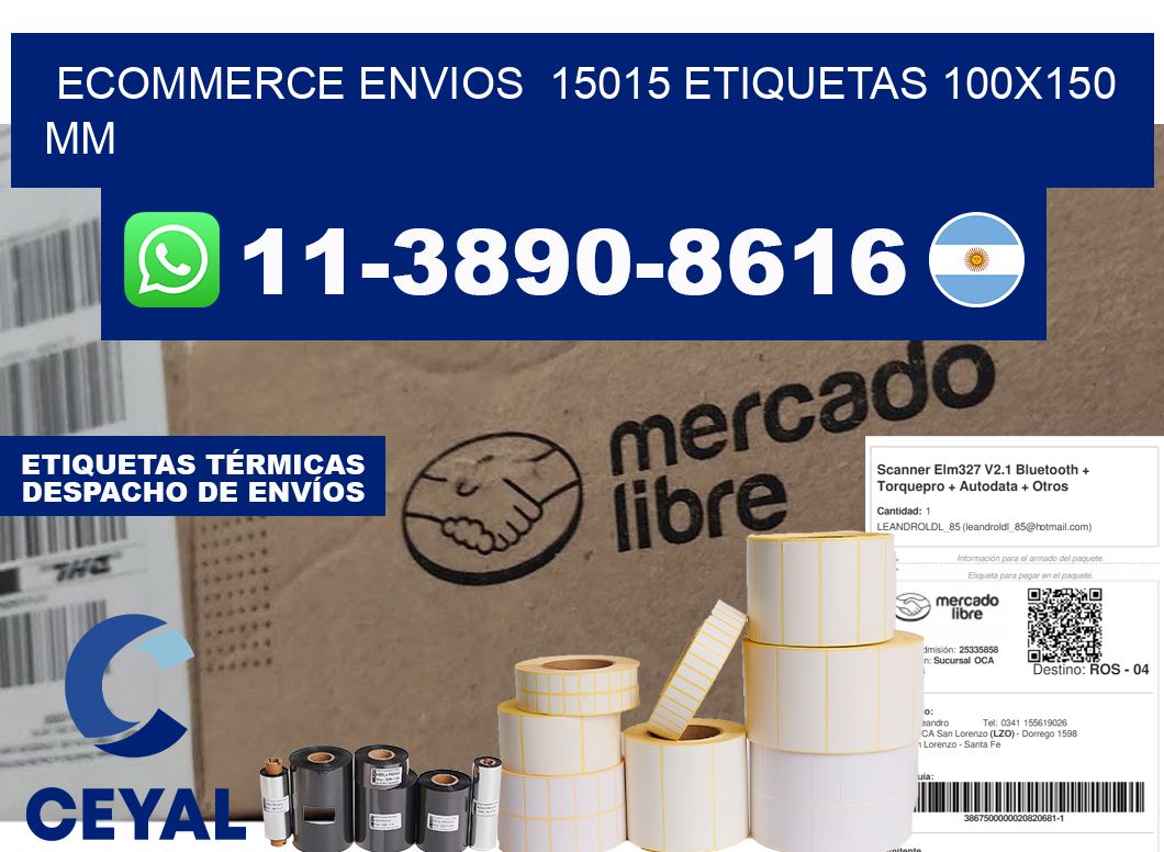 ecommerce envios  15015 etiquetas 100x150 mm