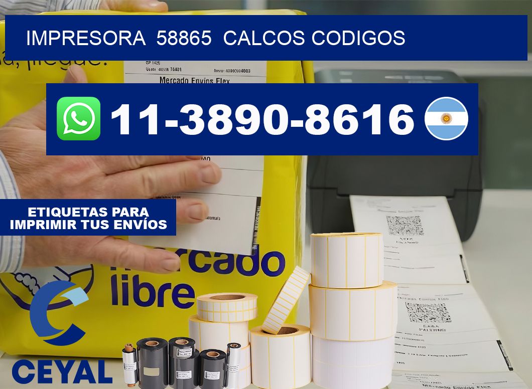 impresora  58865  calcos codigos