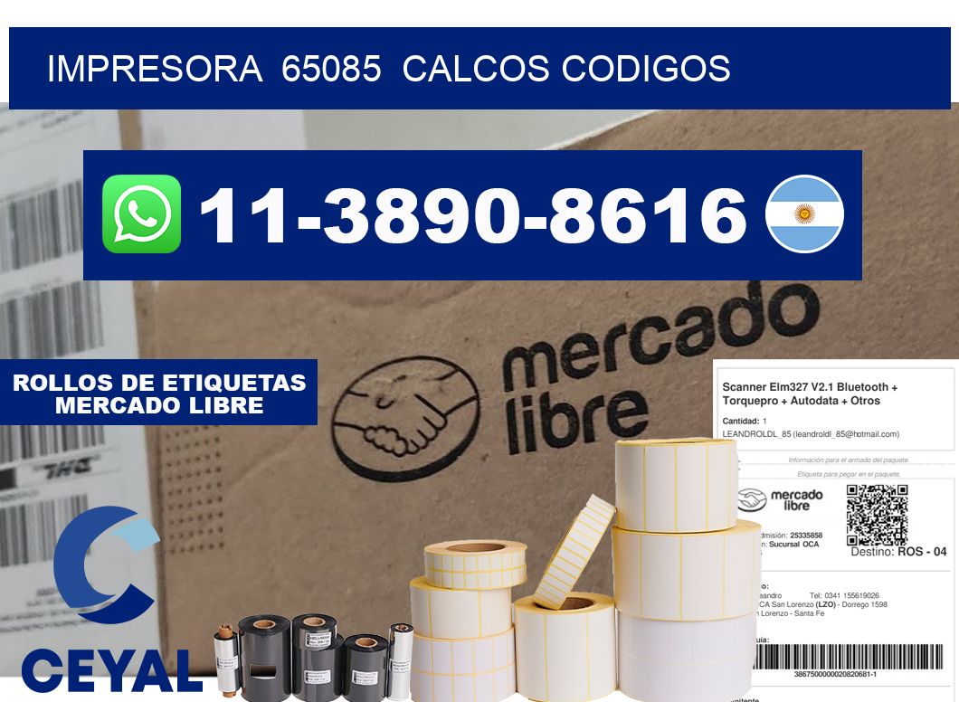 impresora  65085  calcos codigos