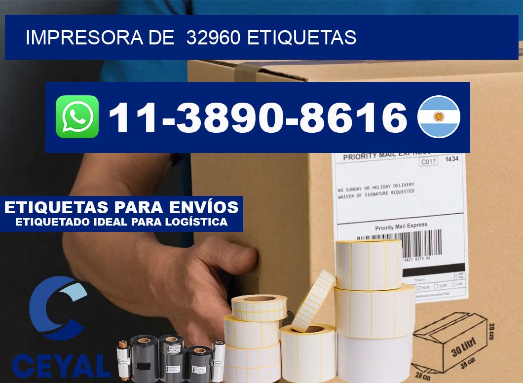 impresora de  32960 etiquetas